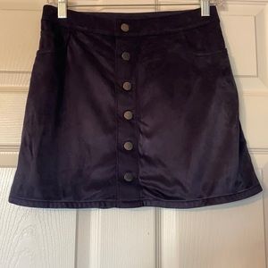 Express Button Front Mini Skirt